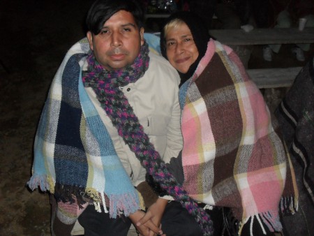 JULIO Y YO A PUNTO DE INICIAR LA ORACION